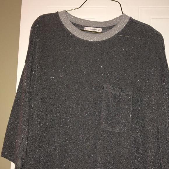 METALIC GREY MANGO DRESS - Picture 3 of 4